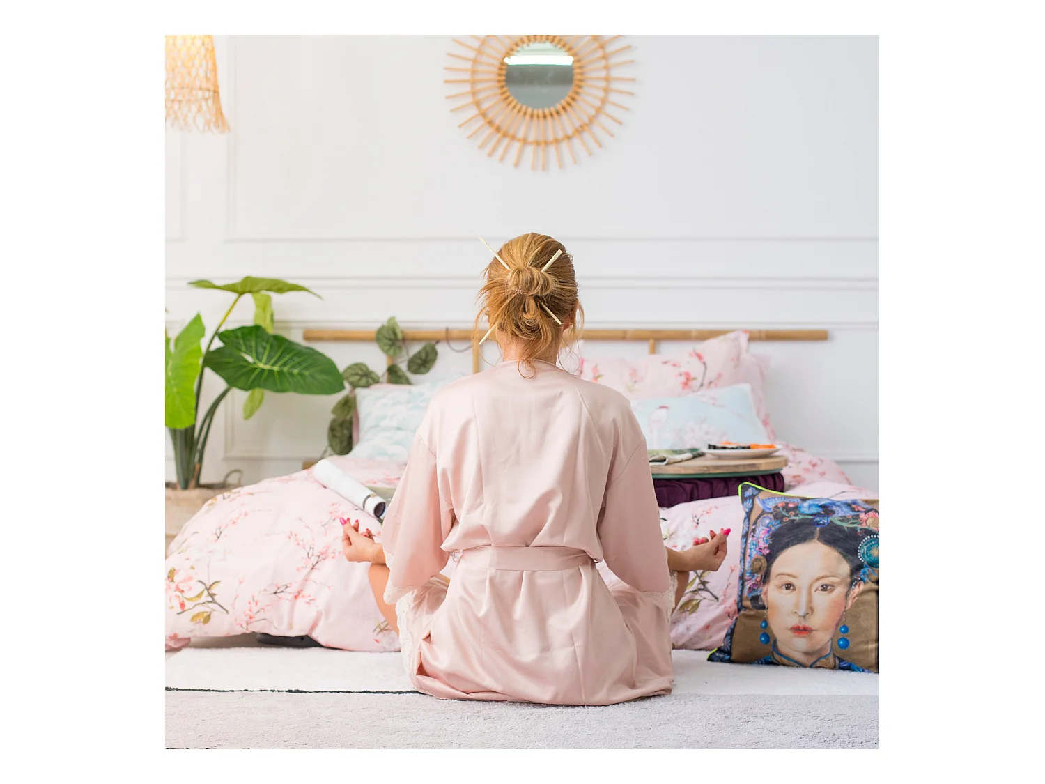 Funda nórdica Cama 105 (180x220 cm) Chinoiserie rose