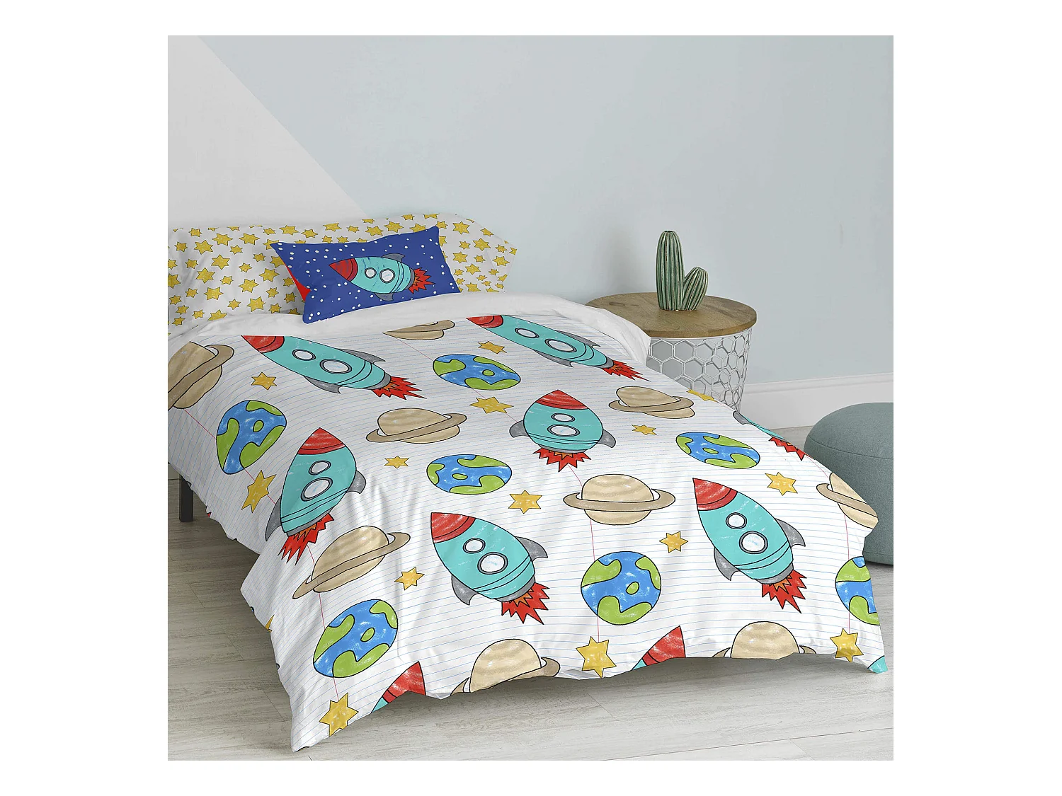 Bettbezug-set 180x220 cm Space rocket