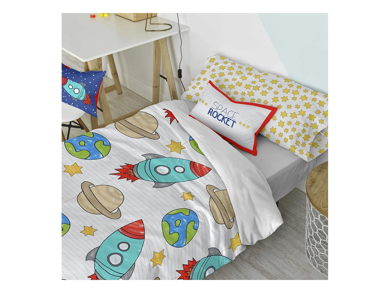 Bettbezug-set 180x220 cm Space rocket