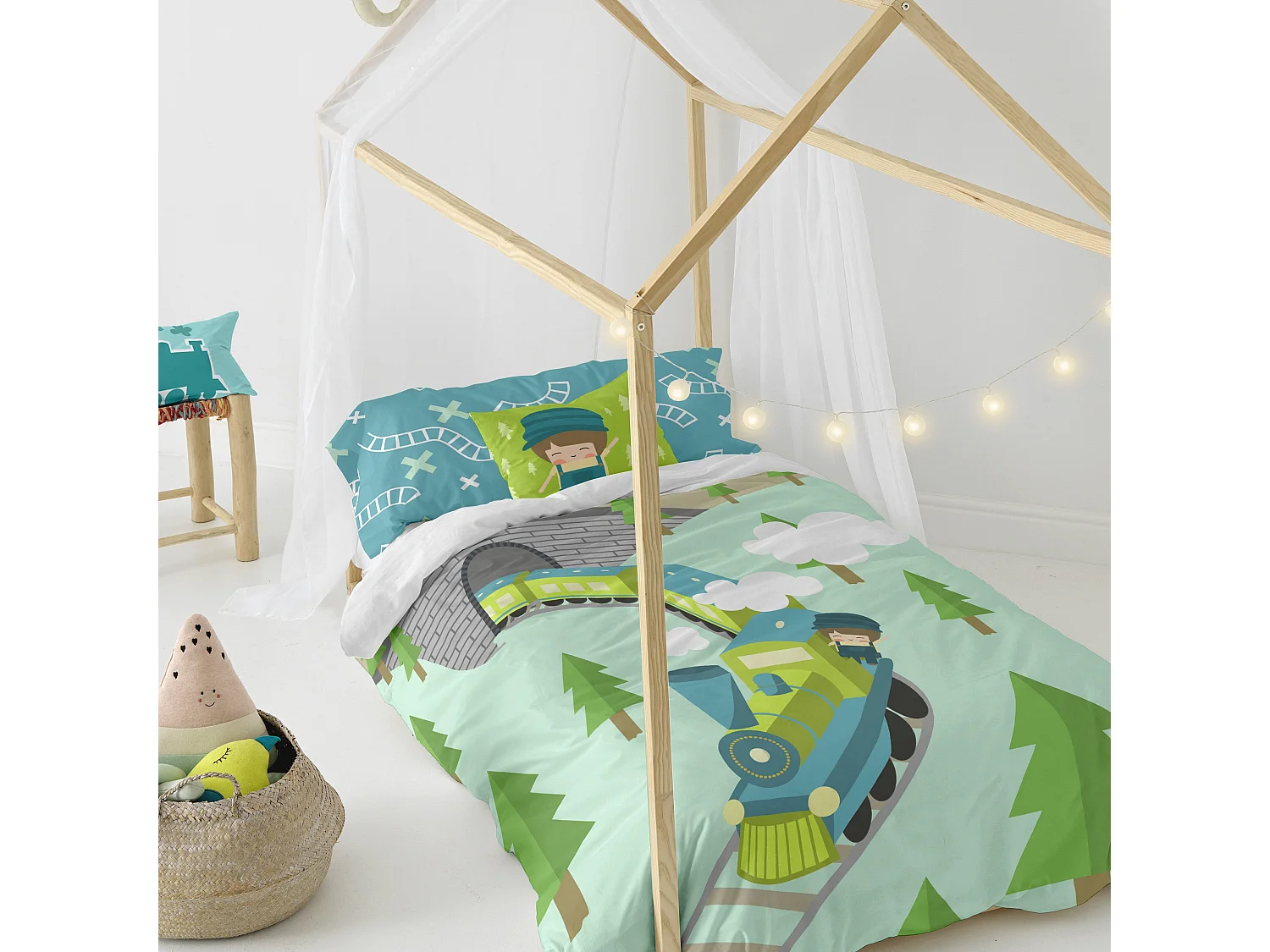 Bettbezug-set 135/140x200 cm Train