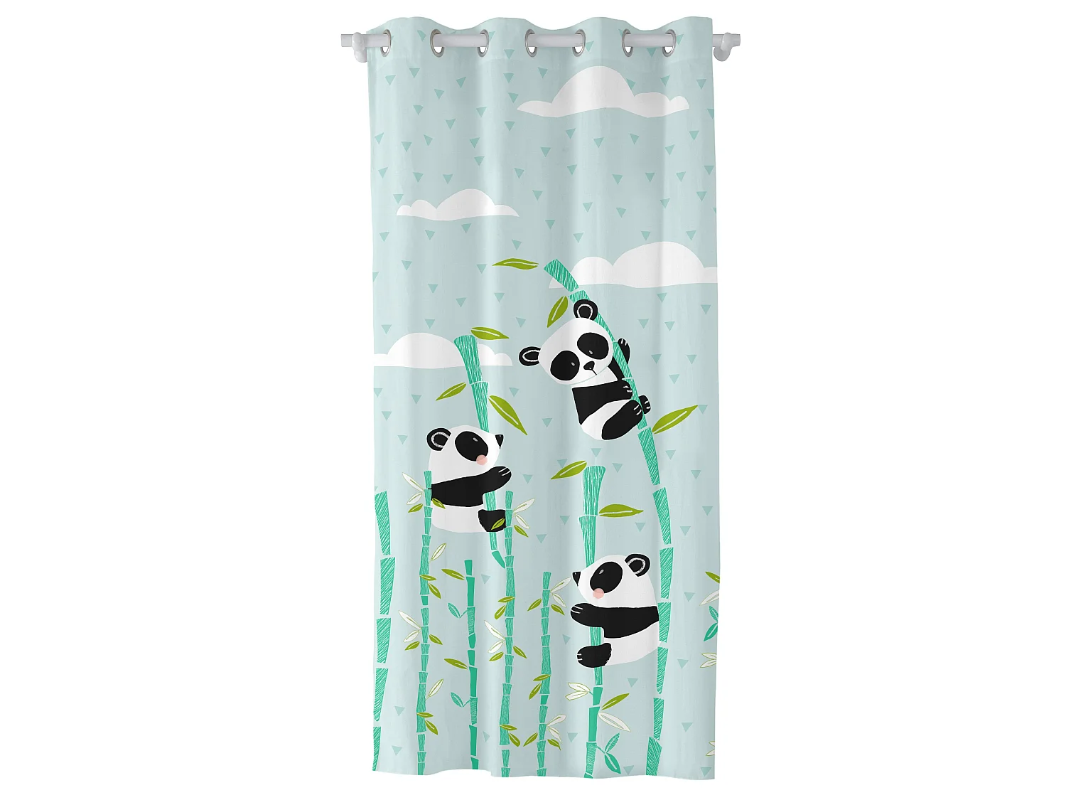 Rideau 140x265 cm Panda garden blue