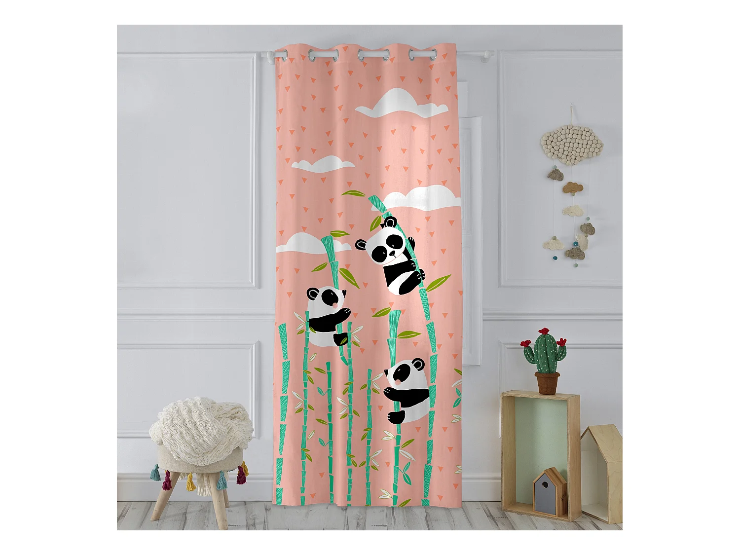 Vorhang 140x265 cm Panda garden