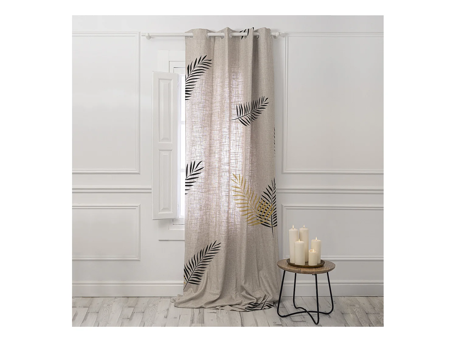 Cortina lino 140x280 cm Foliage
