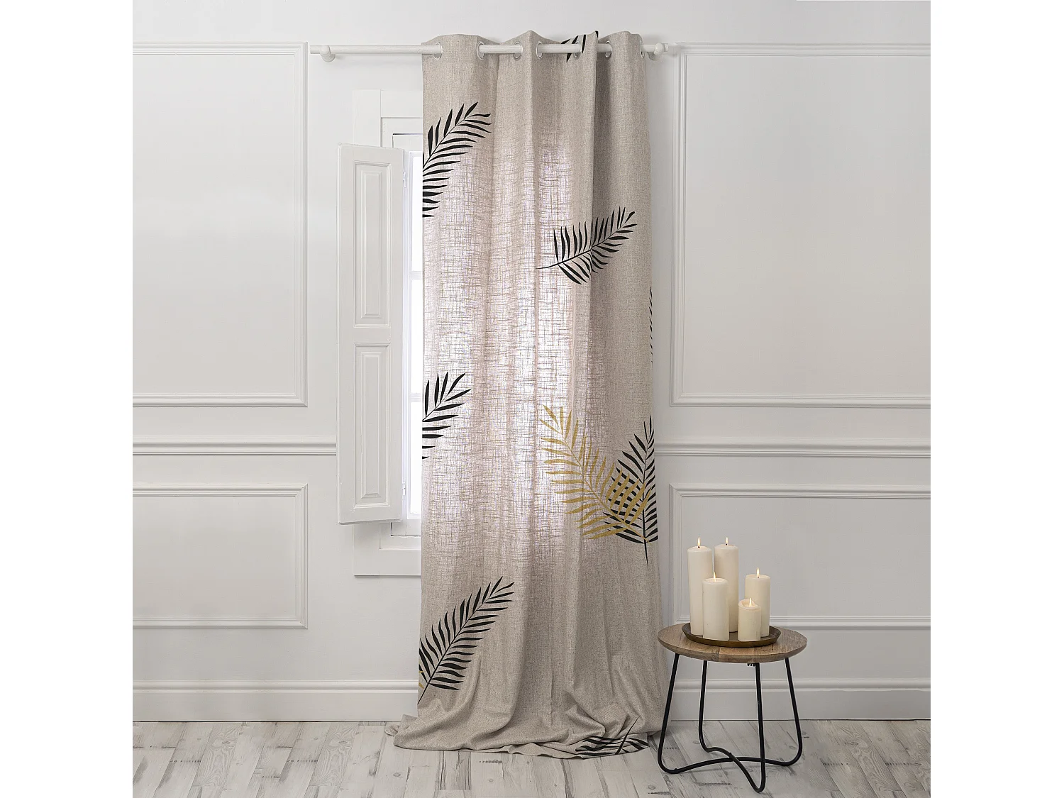 Rideau lin 140x280 cm Foliage