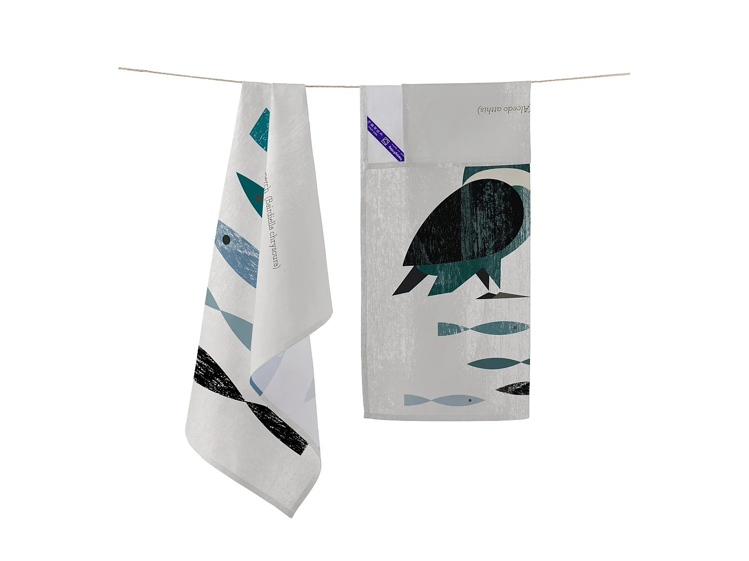 Paño de cocina 2 ud 70x50 cm Kingfisher