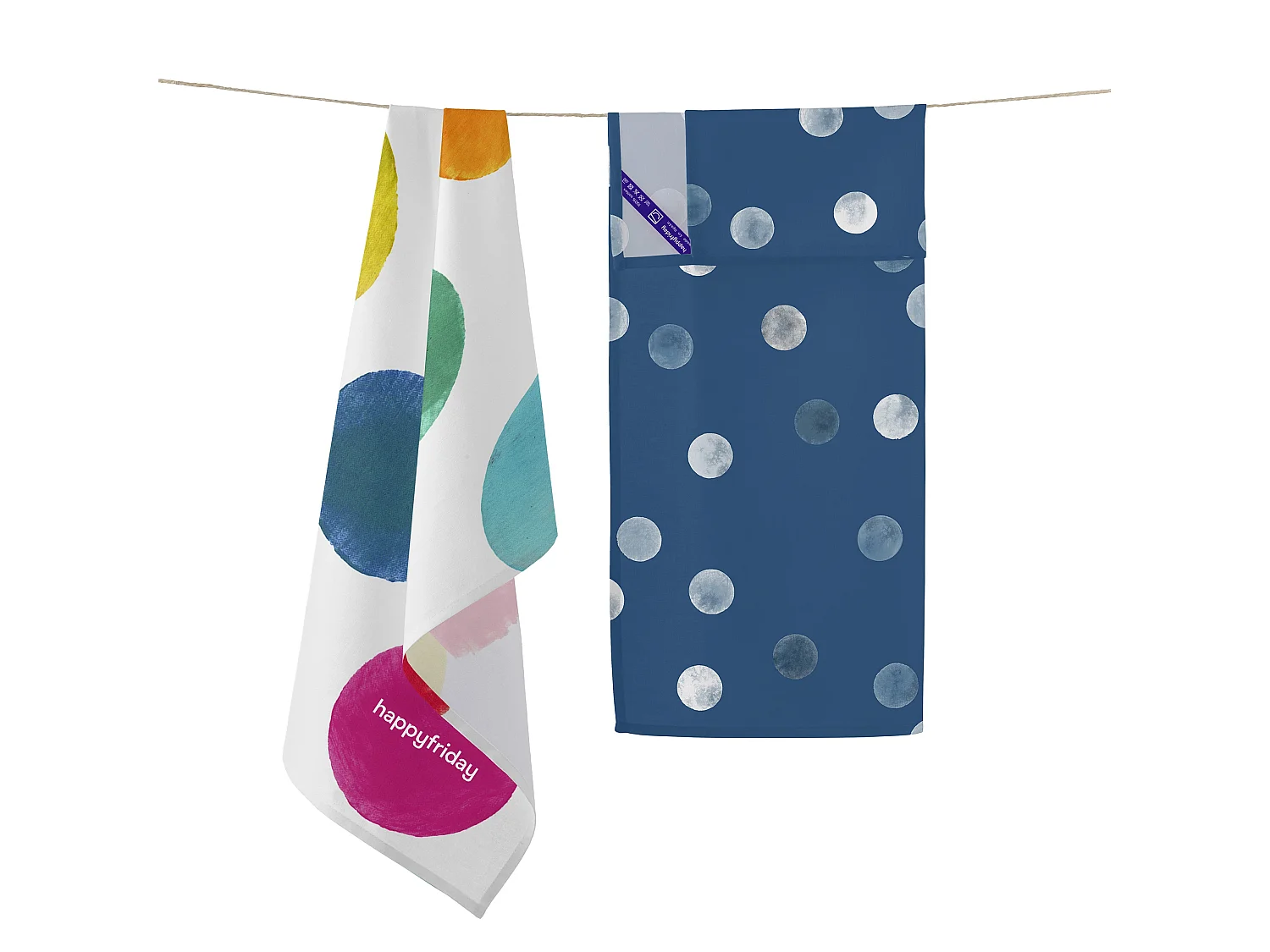 Geschirrtuch (2 tlg) 70x50 cm Confetti