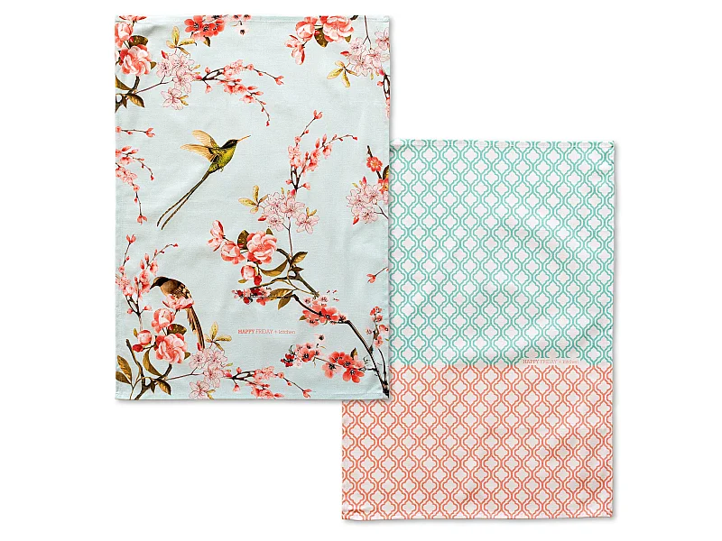 Geschirrtuch (2 tlg) 70x50 cm Chinoiserie