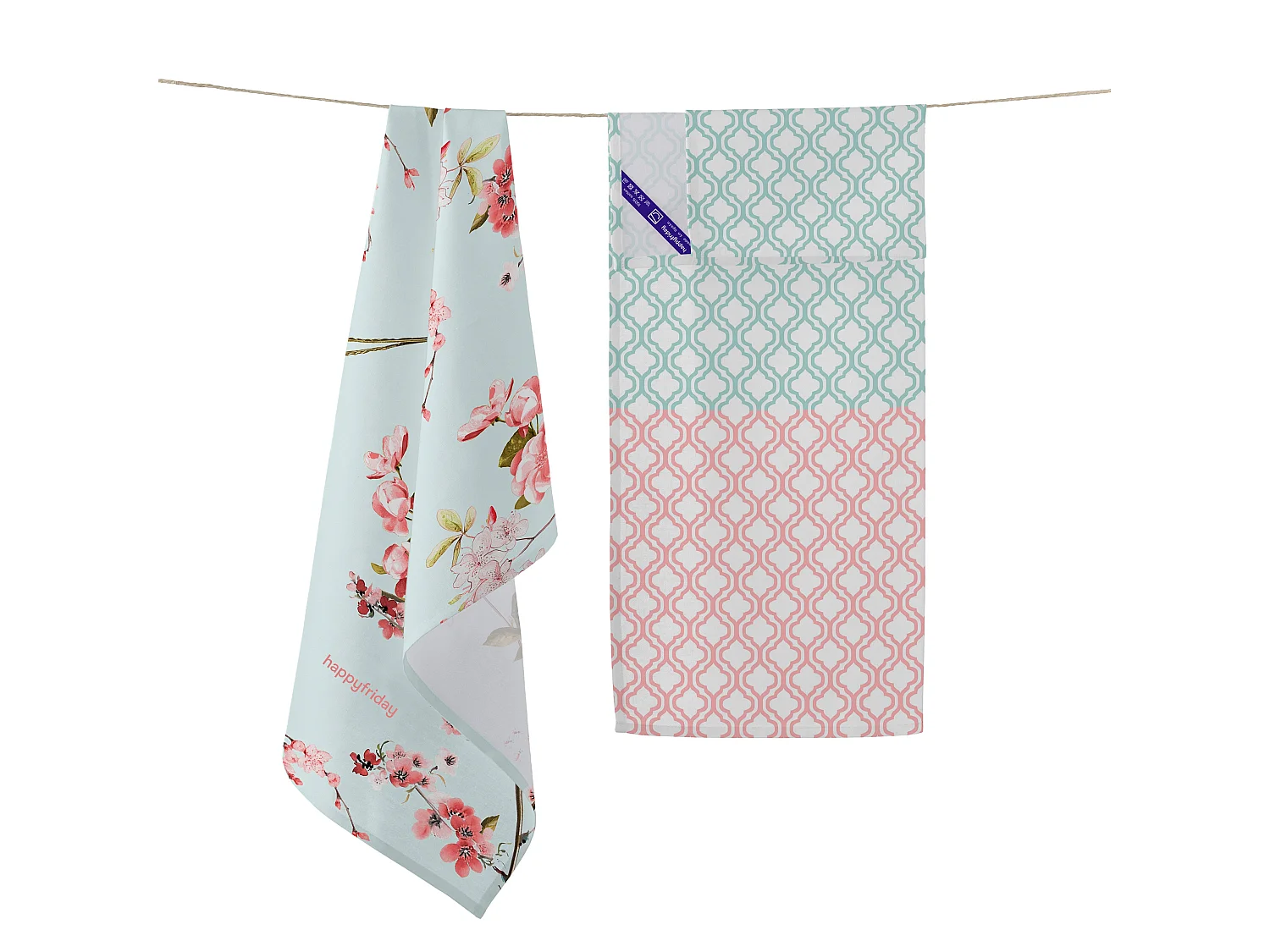 Torchon (2 pièces) 70x50 cm Chinoiserie