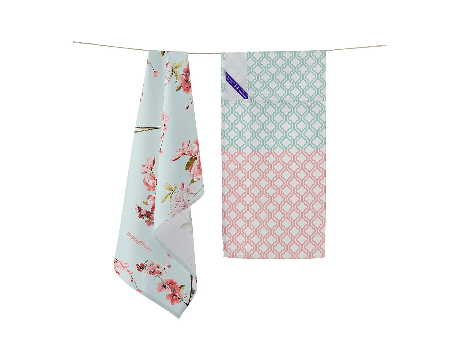 Paño de cocina 2 ud 70x50 cm Chinoiserie