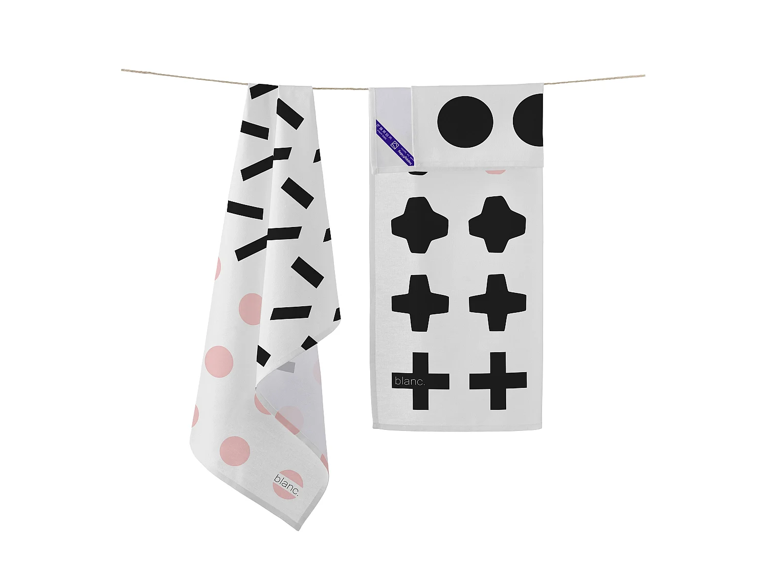 Paño de cocina 2 ud 70x50 cm Blush