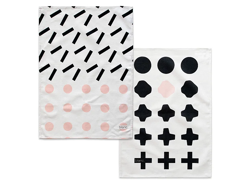 Paño de cocina 2 ud 70x50 cm Blush