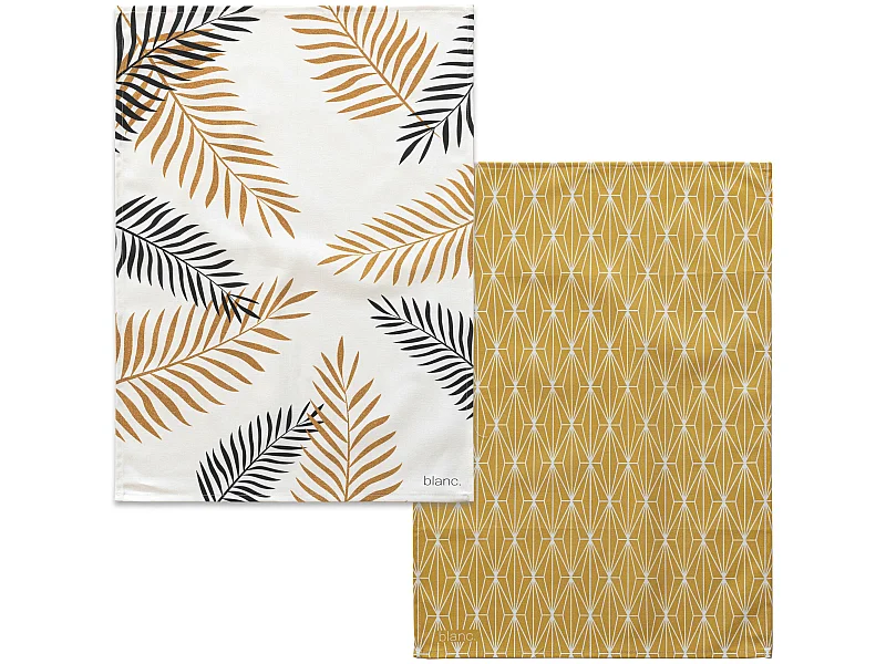 Paño de cocina 2 ud 70x50 cm Foliage