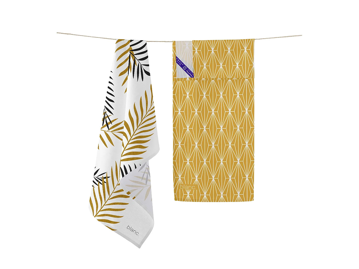 Paño de cocina 2 ud 70x50 cm Foliage