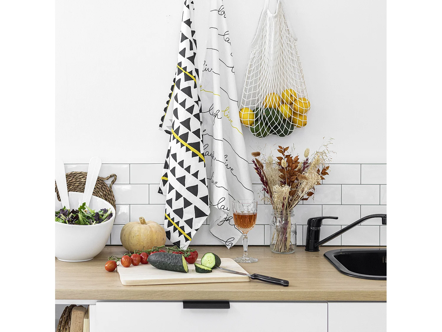 Paño de cocina 2 ud 70x50 cm Live