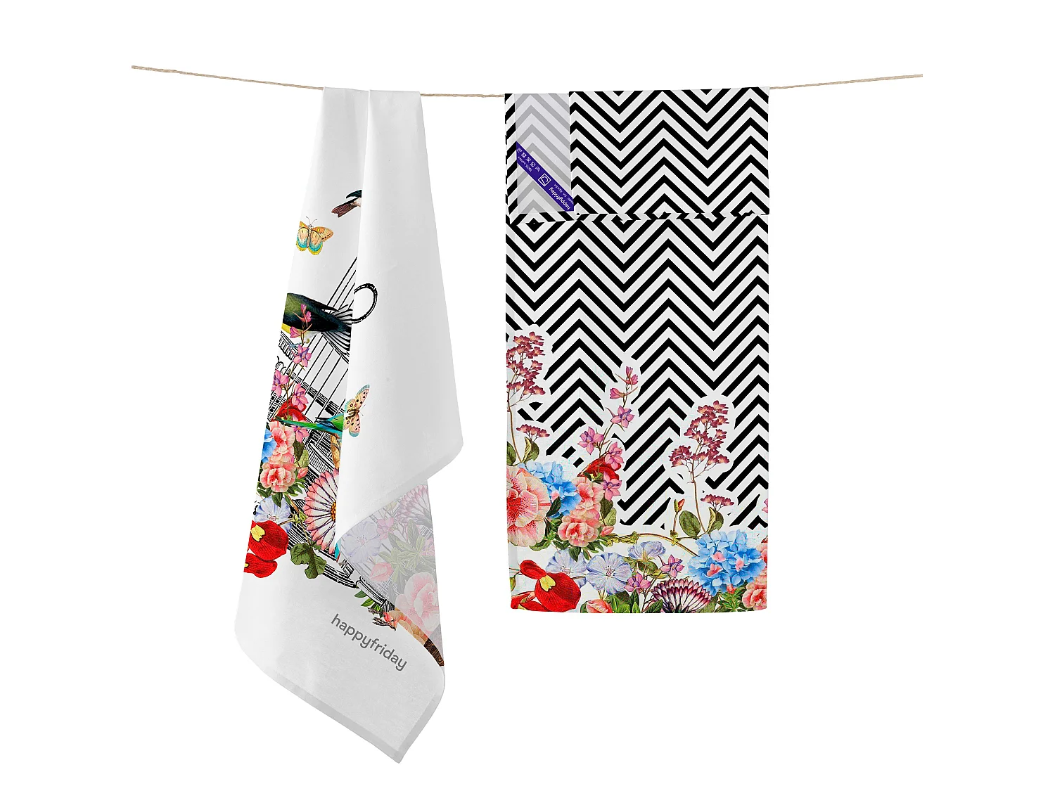 Geschirrtuch (2 tlg) 70x50 cm Hanging garden