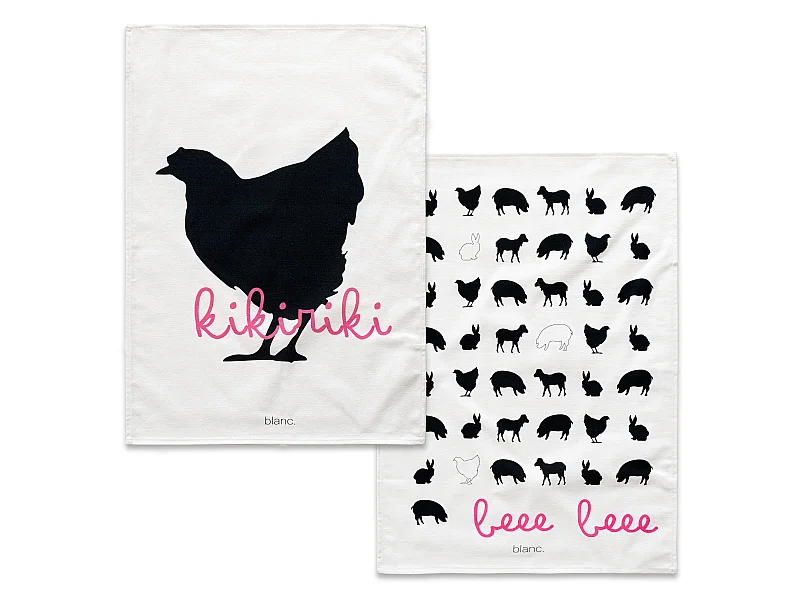 Geschirrtuch (2 tlg) 70x50 cm Kikiriki