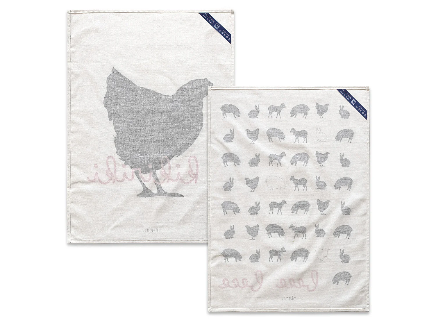 Paño de cocina 2 ud 70x50 cm Kikiriki