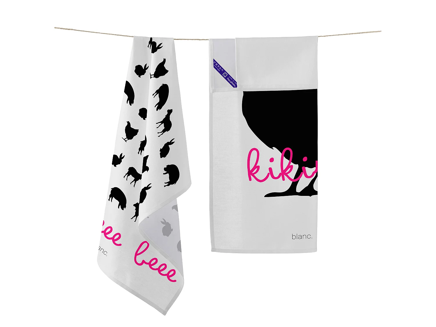 Paño de cocina 2 ud 70x50 cm Kikiriki