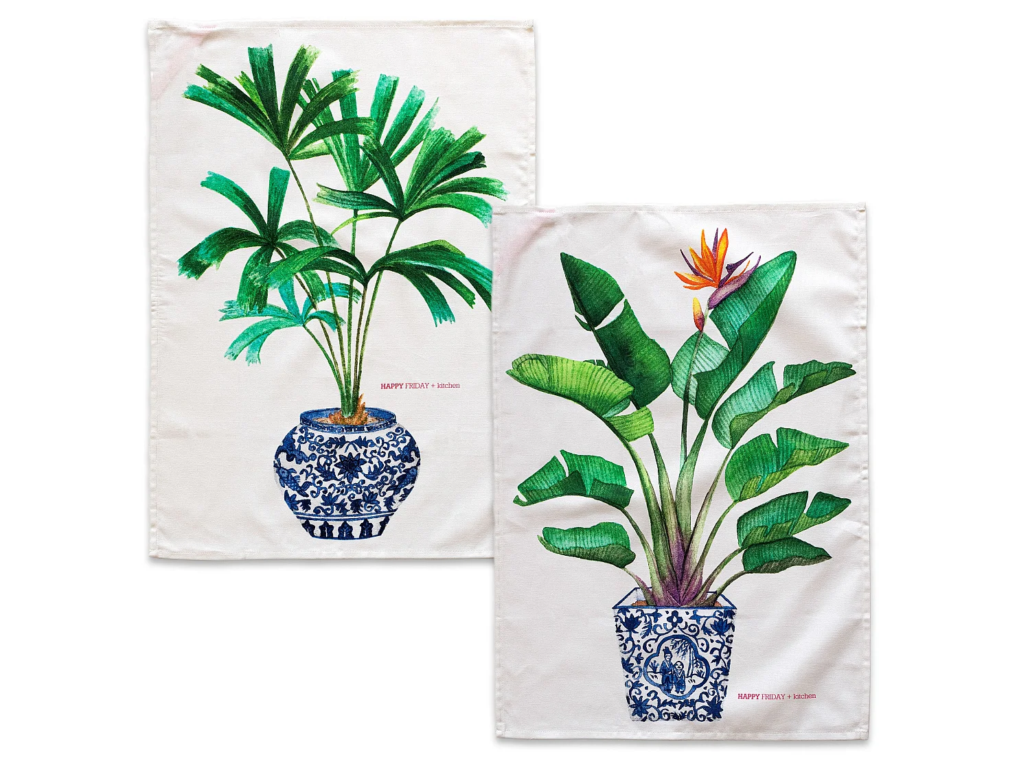 Paño de cocina 2 ud 70x50 cm Porcelain