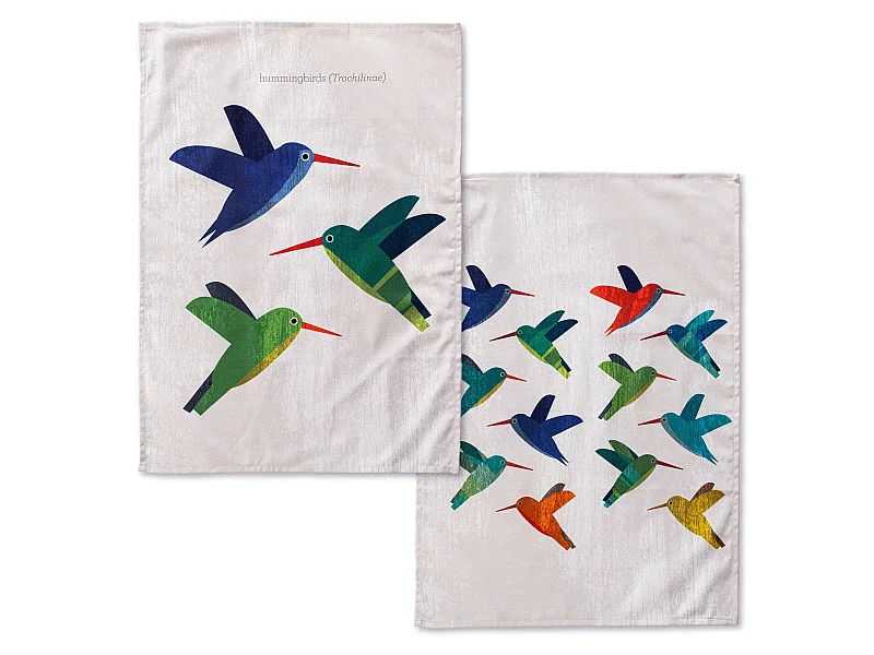 Paño de cocina 2 ud 70x50 cm Colibri