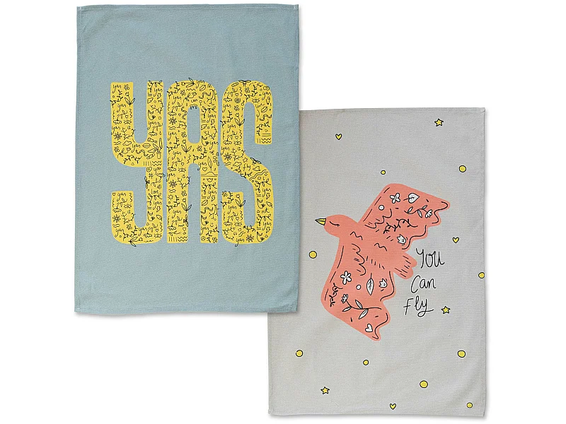 Geschirrtuch (2 tlg) 70x50 cm Yas