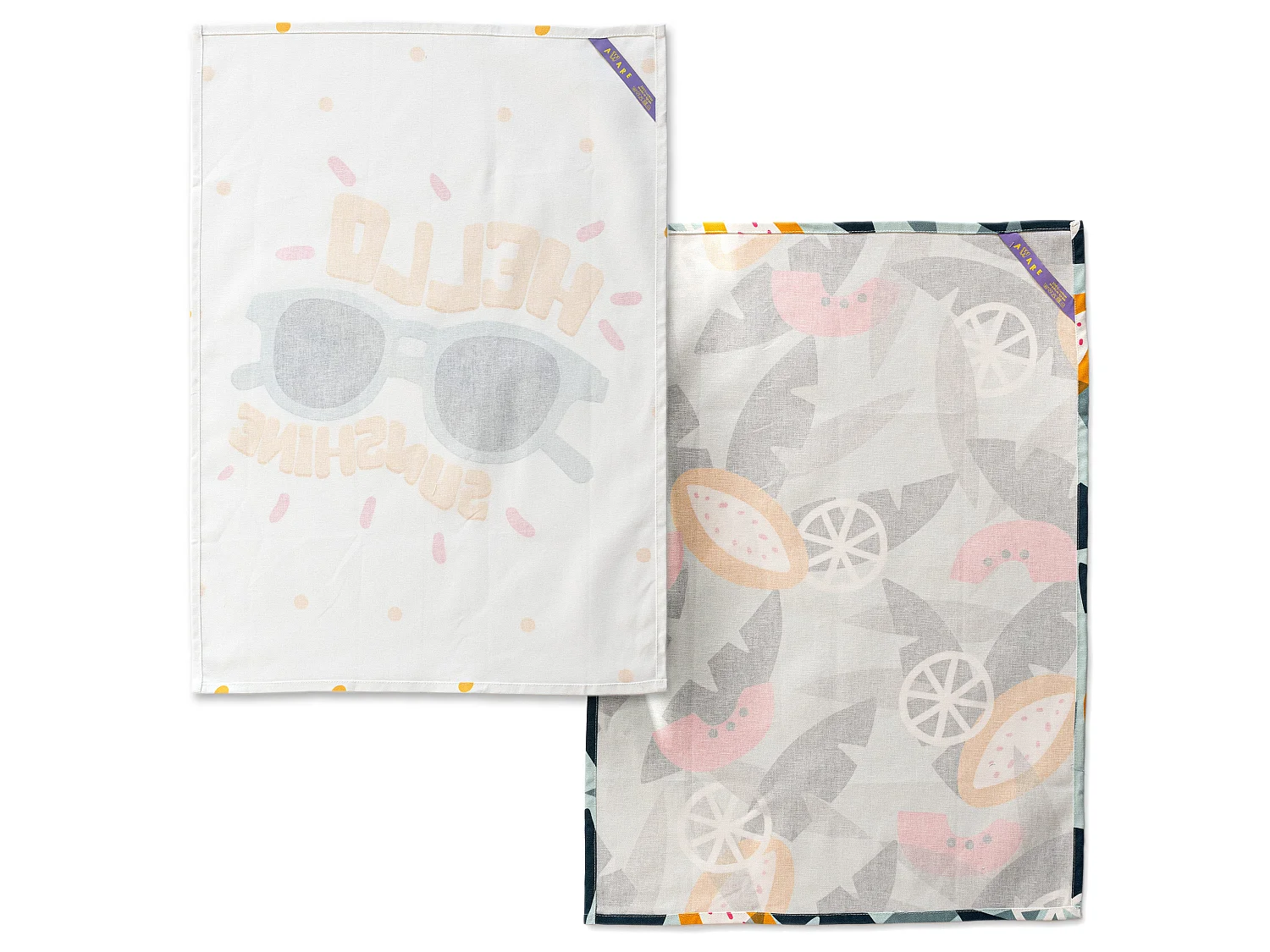 Torchon (2 pièces) 70x50 cm Hello sunshine