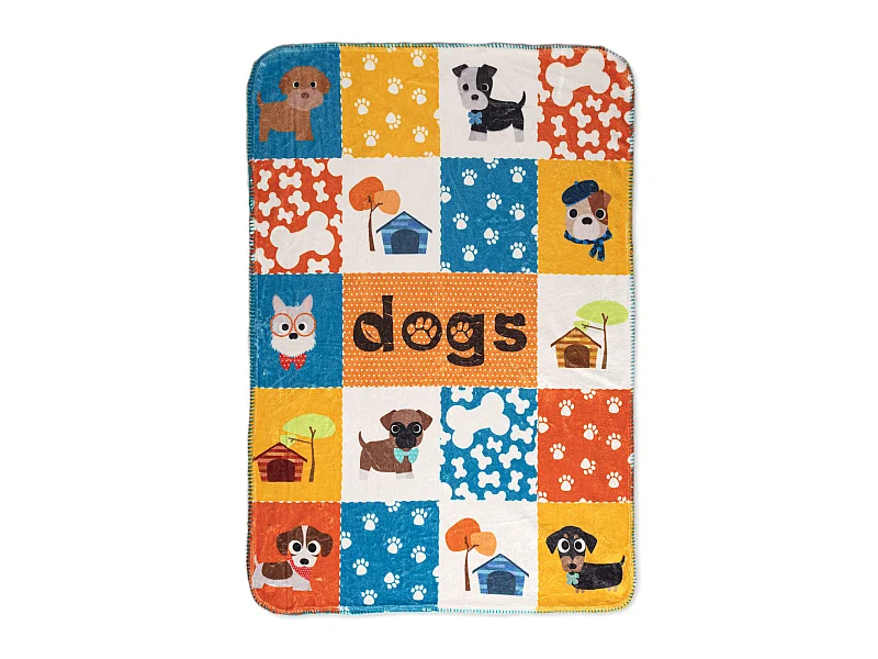 Manta 110x140 cm Dogs