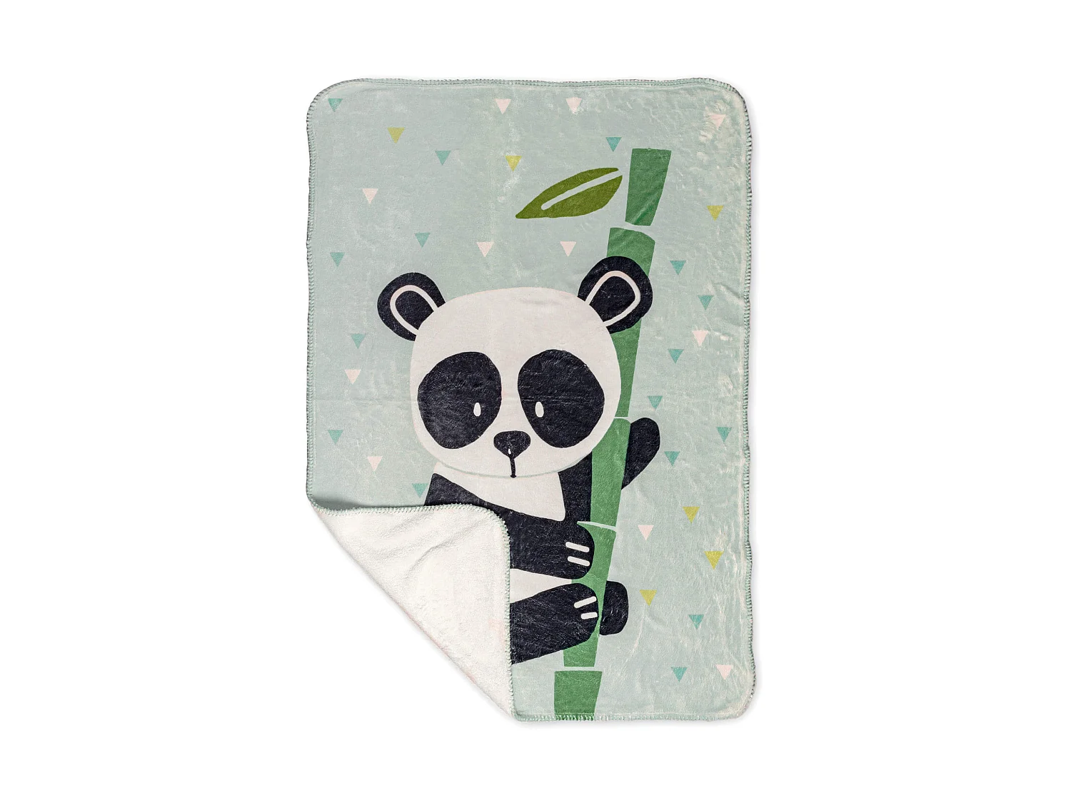 Couverture 110x140 cm Panda garden blue