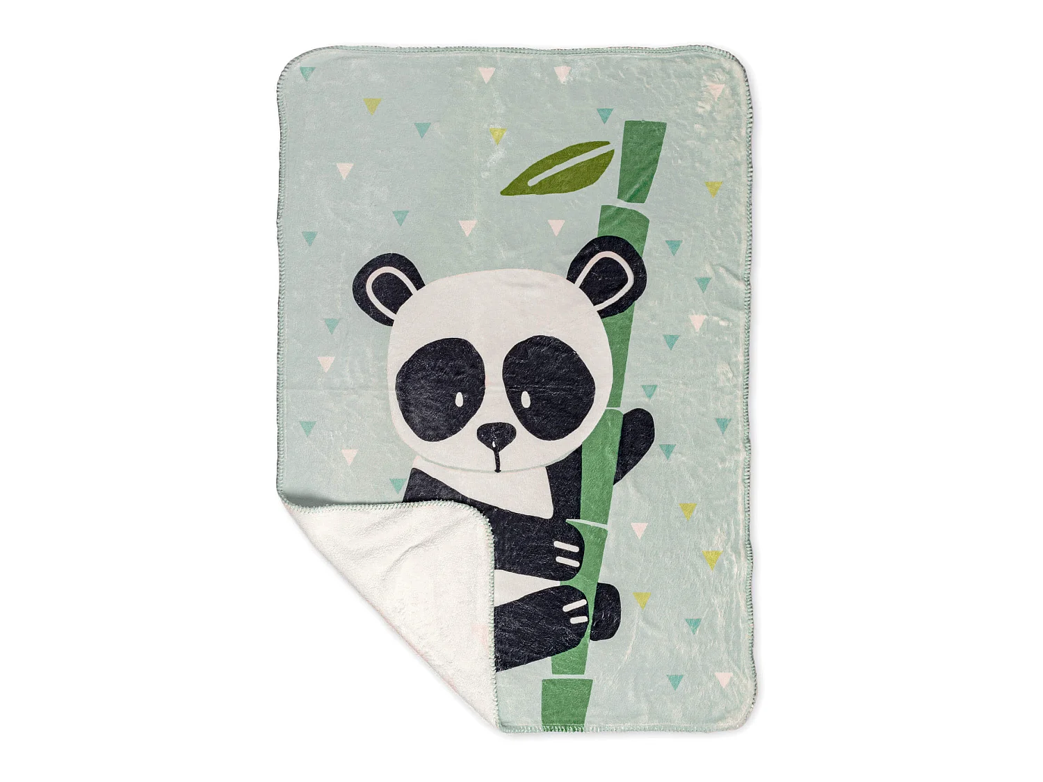 Decke 110x140 cm Panda garden blue
