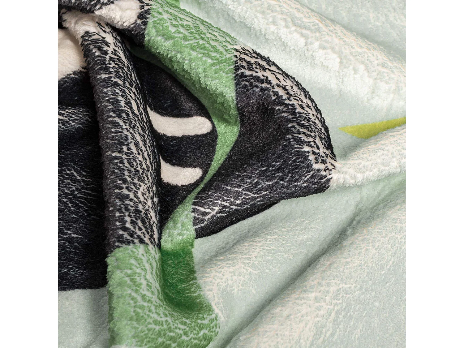 Decke 110x140 cm Panda garden blue