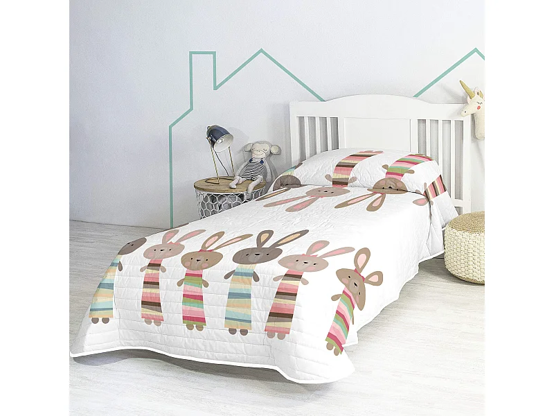 Tagesdecke 200x260 cm Rabbit family