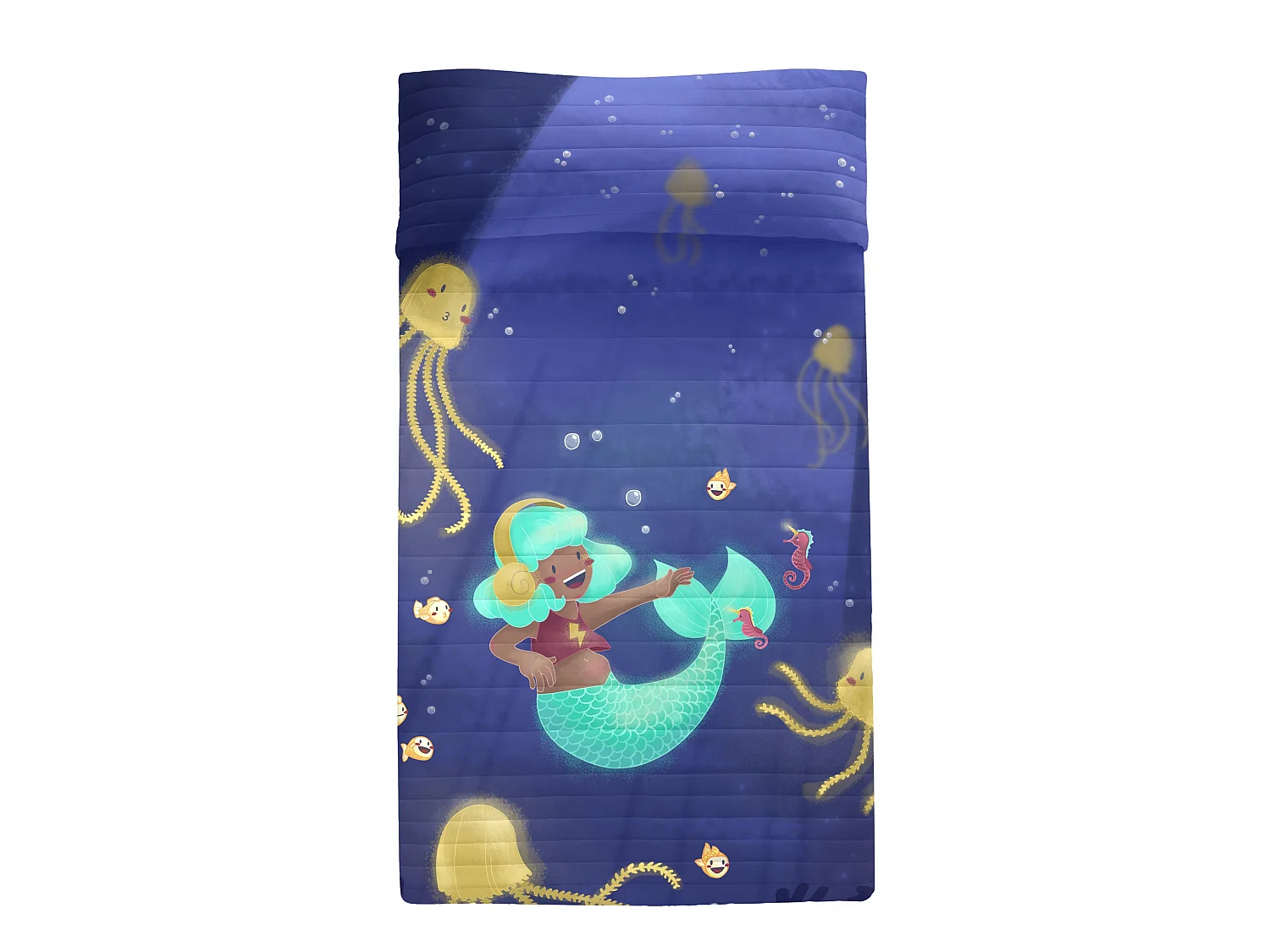 Colcha Cama 105 (200x260 cm) Happy mermaid
