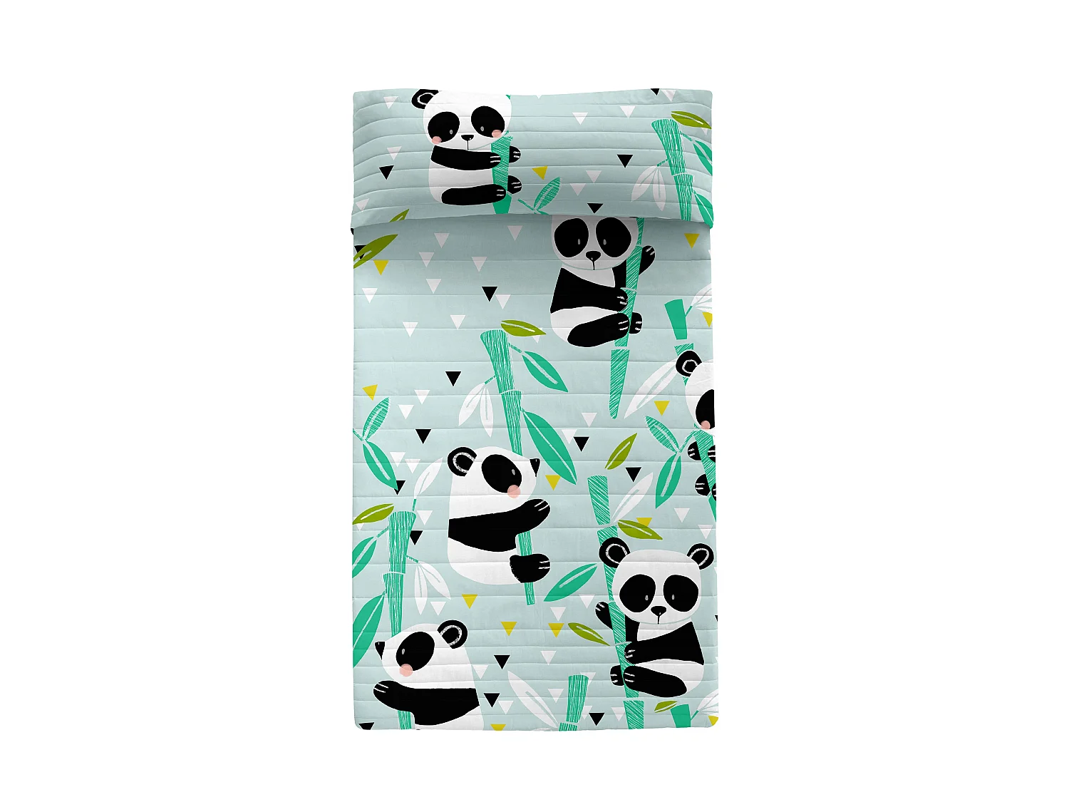 Tagesdecke 200x260 cm Panda garden blue