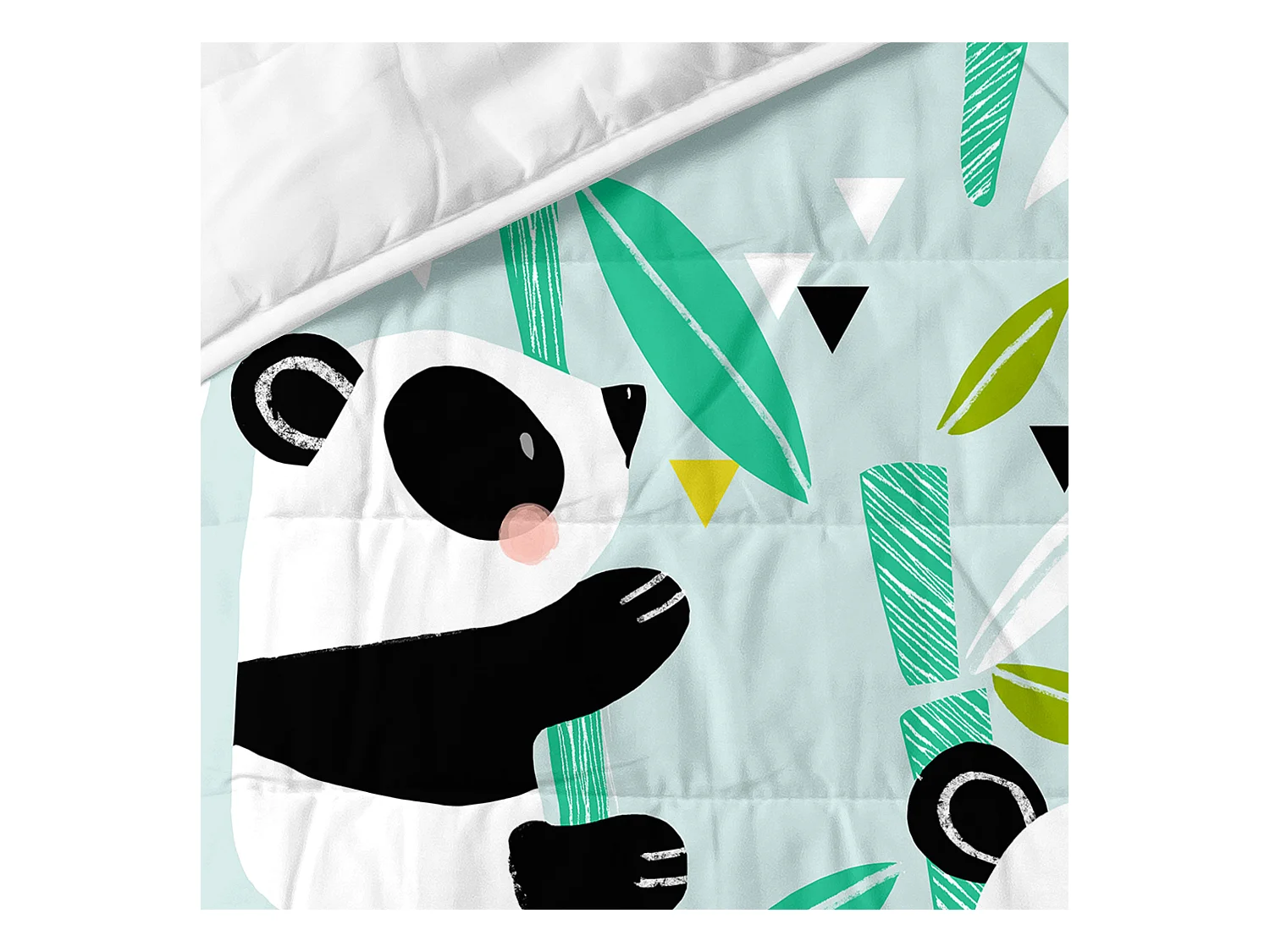 Tagesdecke 200x260 cm Panda garden blue