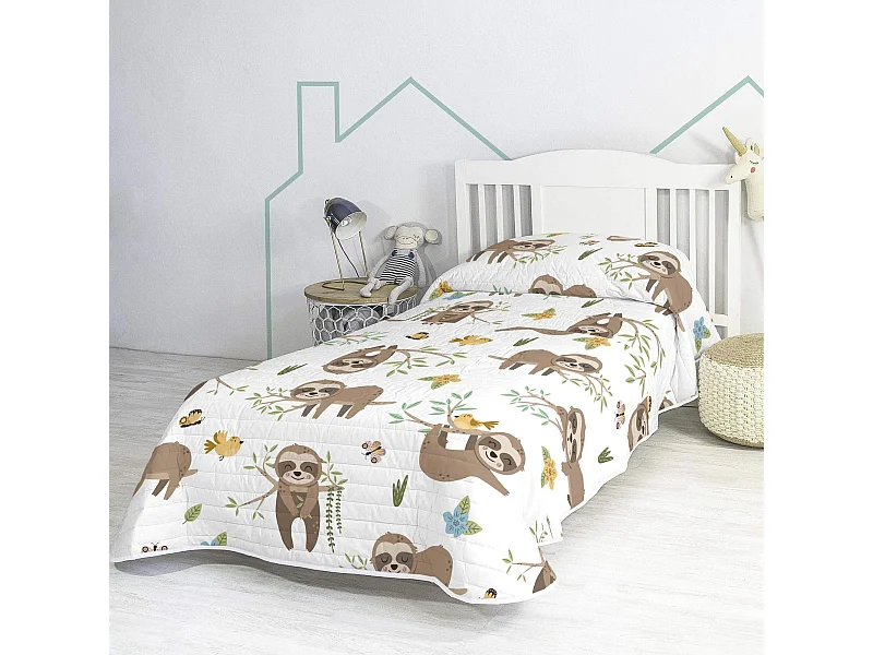 Tagesdecke 180x260 cm Happy sloth