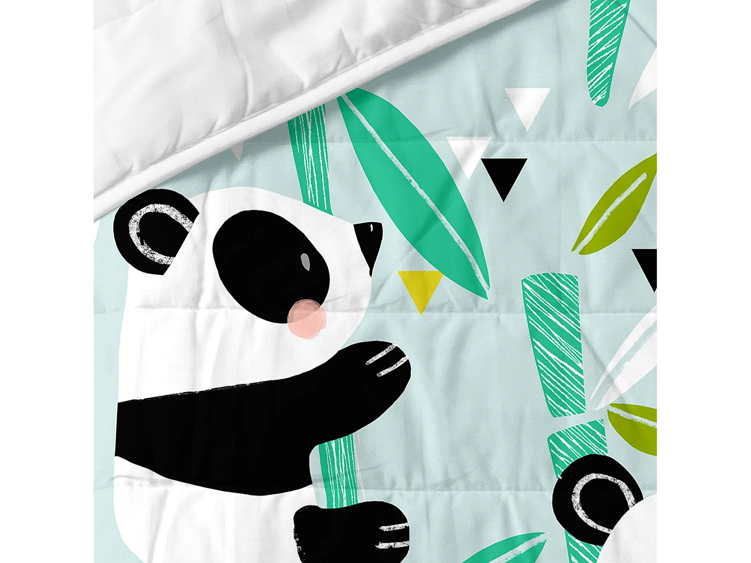 Tagesdecke 180x260 cm Panda garden blue