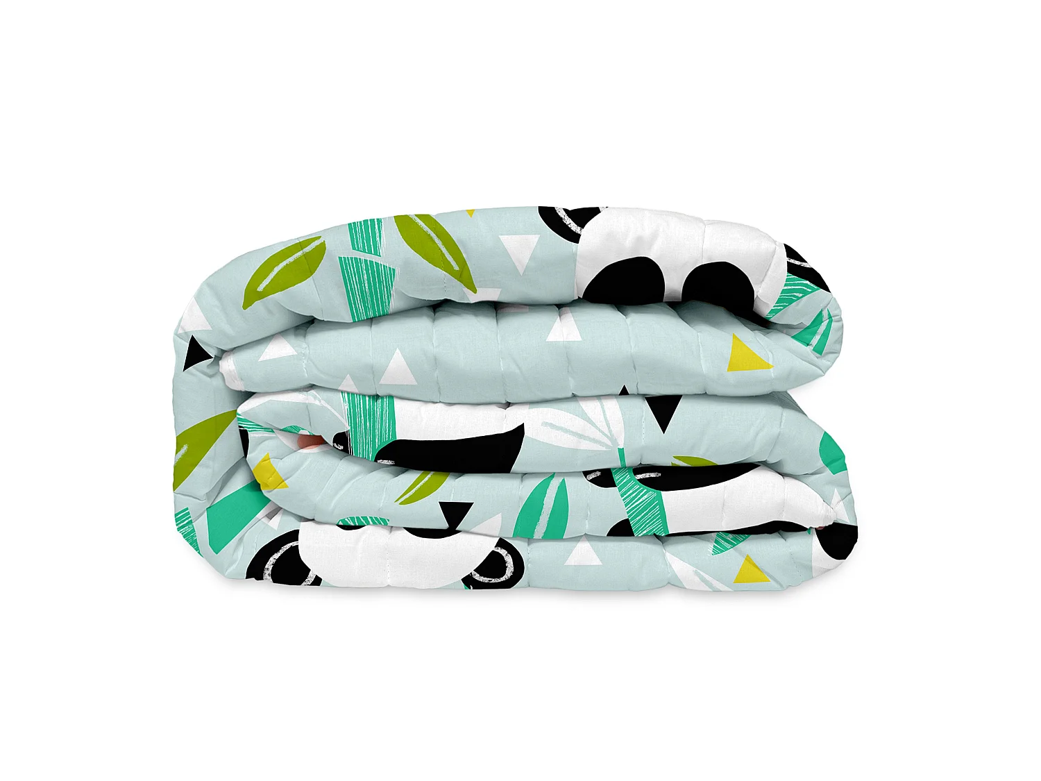 Couvre-lit 180x260 cm Panda garden blue