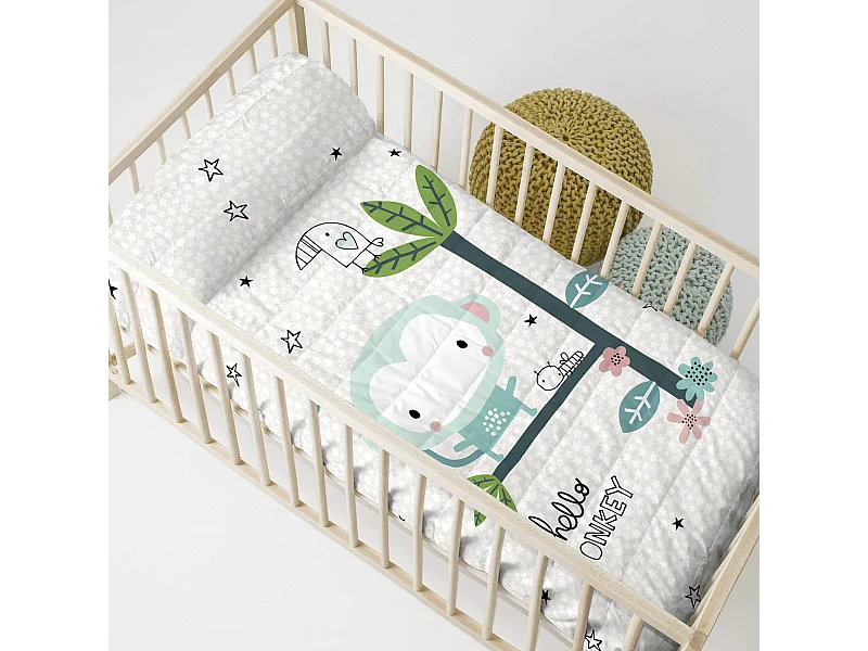 Tagesdecke Kinderbett 100x130 cm Macaque