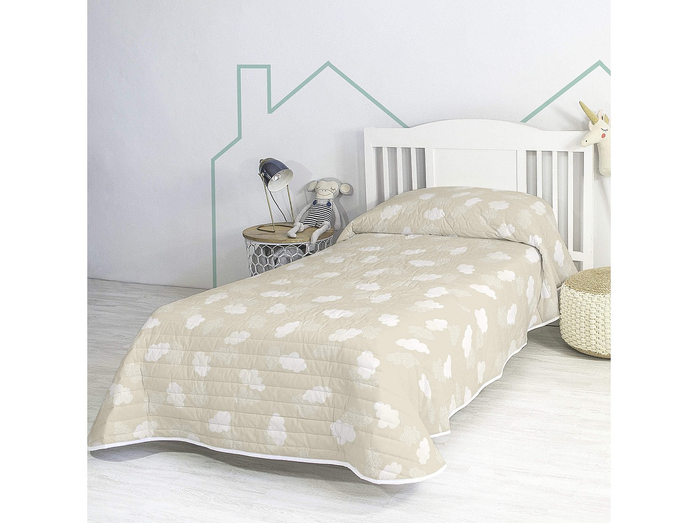 Reig marti couvre lit Dumont Ecru 01 coton polyester