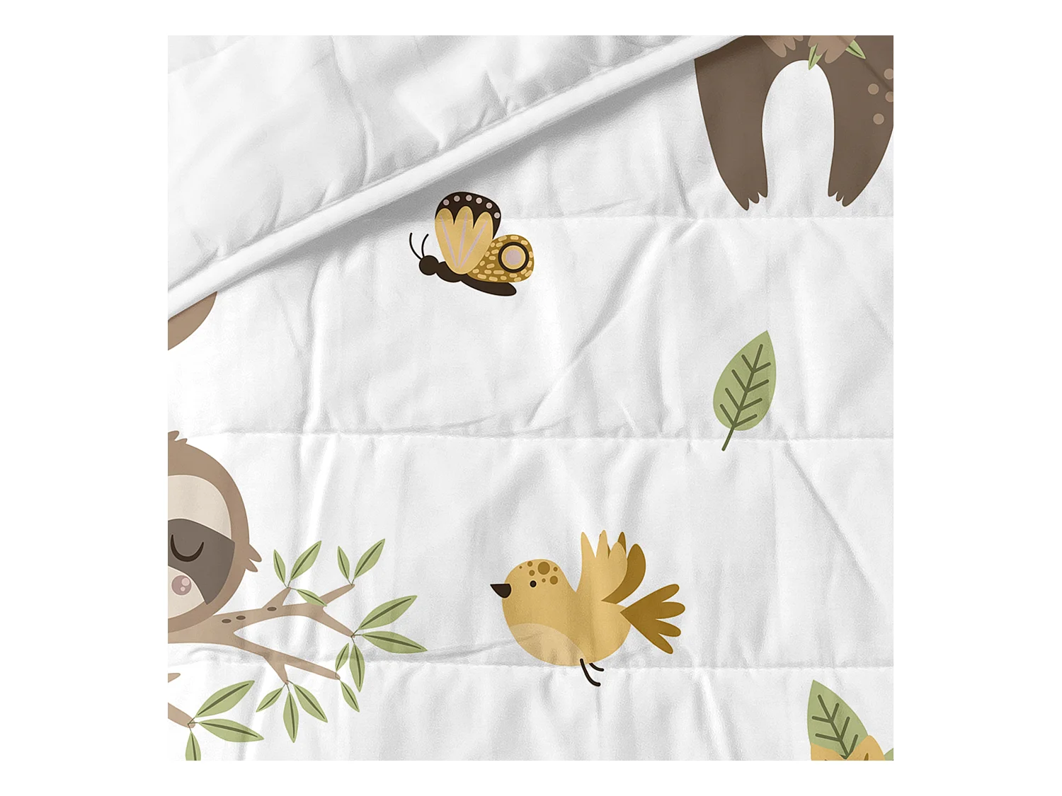 Tagesdecke Kinderbett 100x130 cm Happy sloth