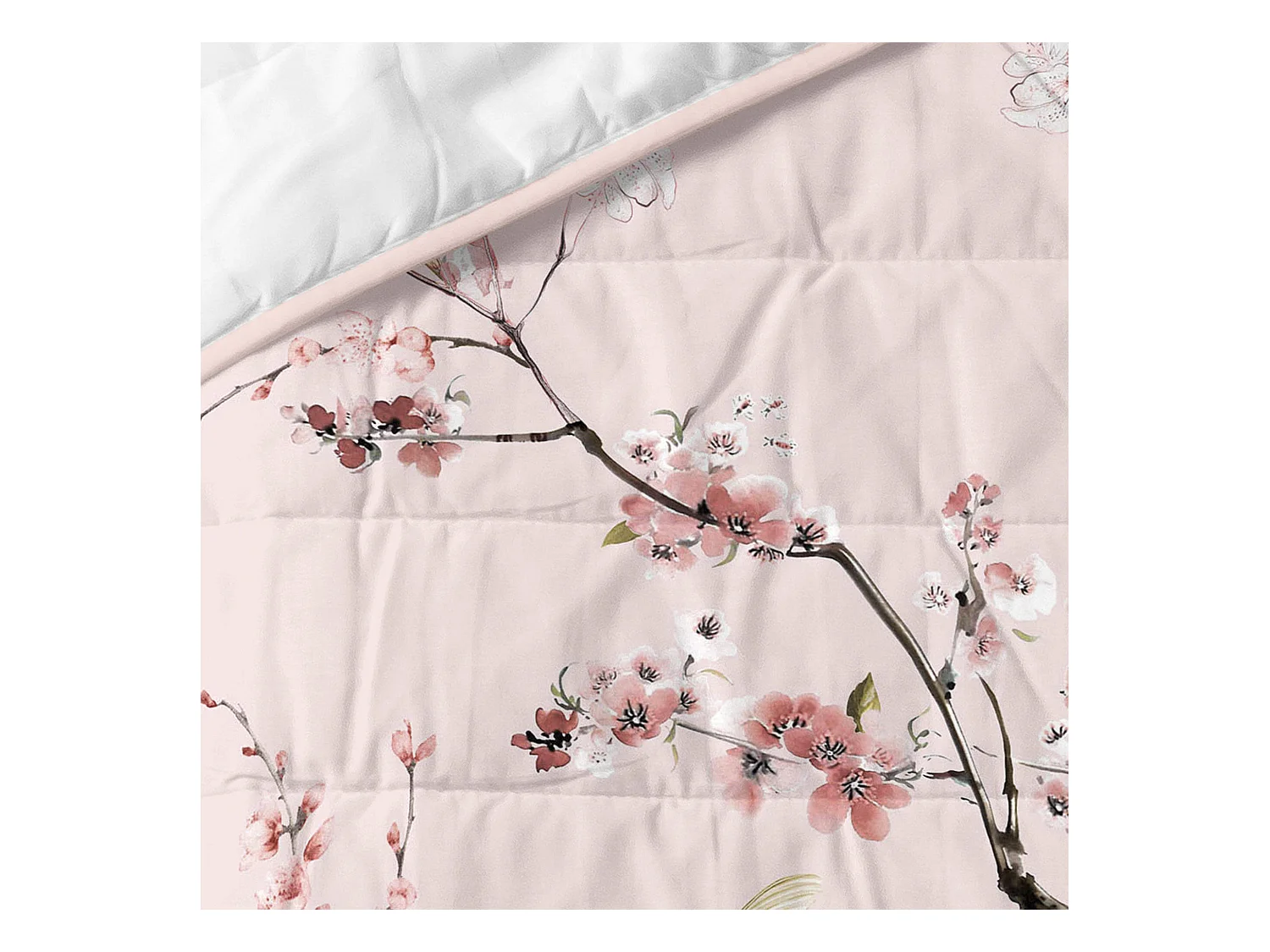 Couvre-lit 270x260 cm Chinoiserie rose