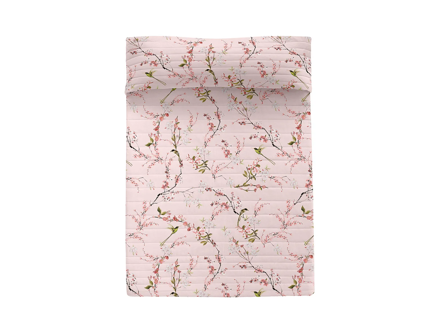 Couvre-lit 270x260 cm Chinoiserie rose