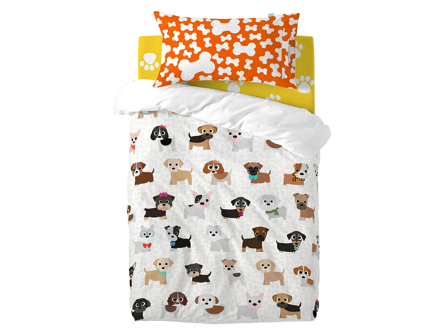Parure housse de couette Lit Bébé 115x145 cm Dogs