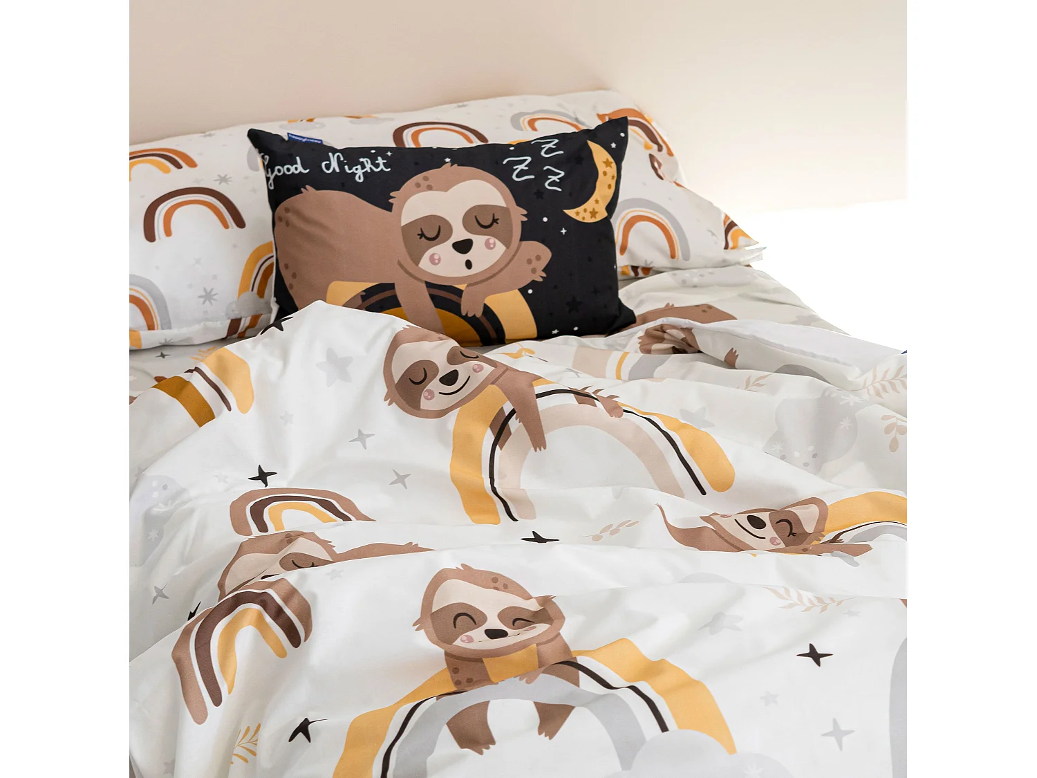 Bettbezug-set 135/140x200 cm Sleepy sloth