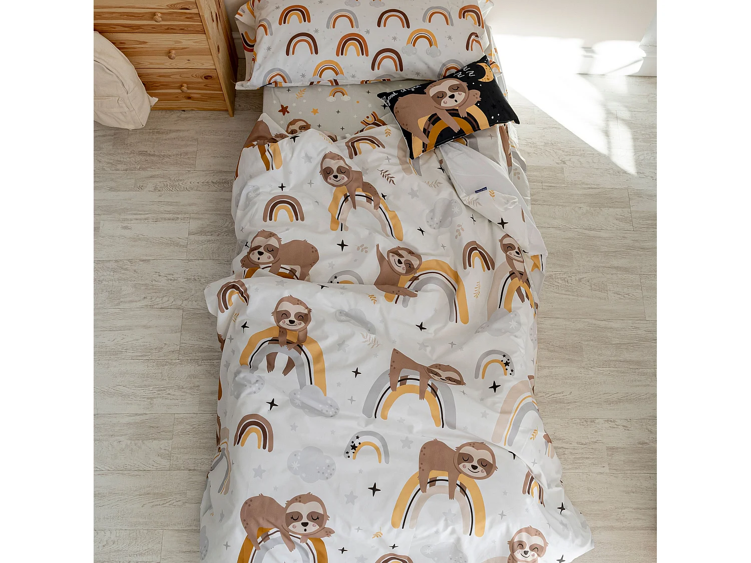 Bettbezug-set 135/140x200 cm Sleepy sloth