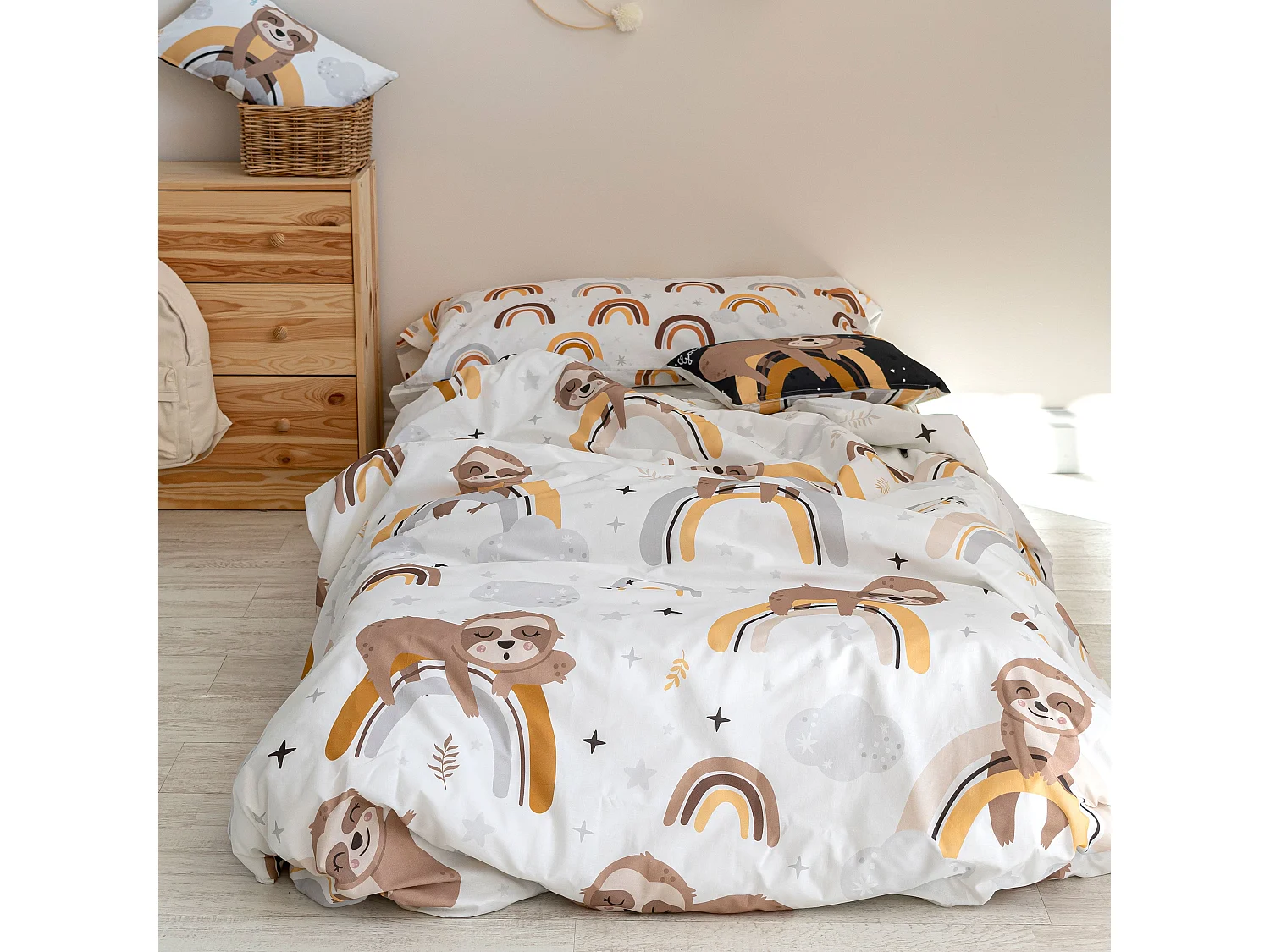 Bettbezug-set 135/140x200 cm Sleepy sloth