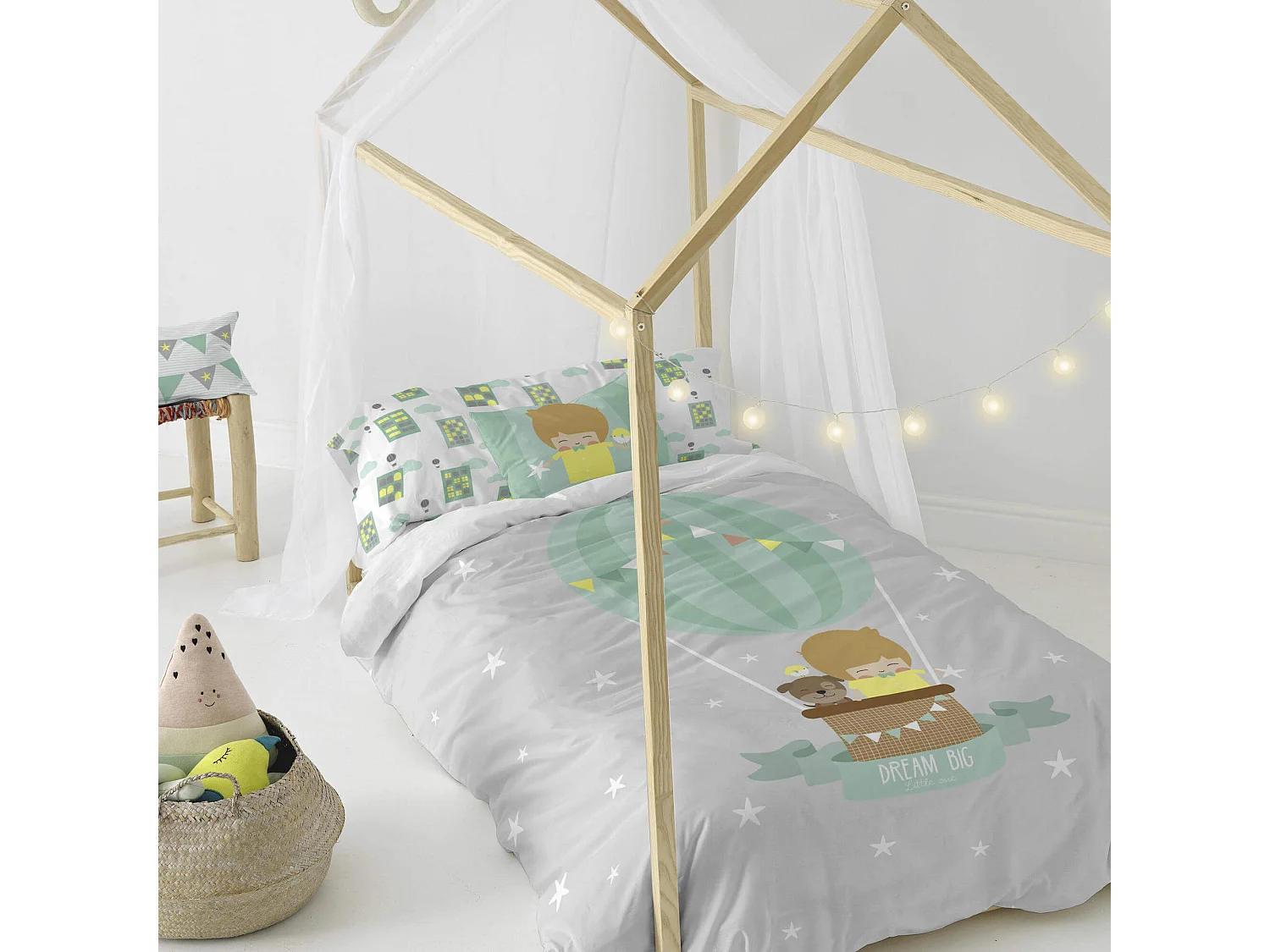 Parure housse de couette 140x200 cm Air balloon