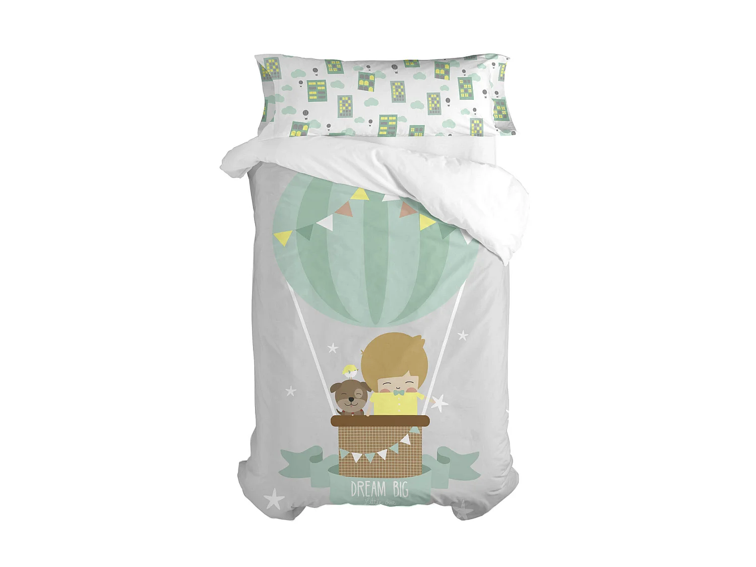 Parure housse de couette 140x200 cm Air balloon