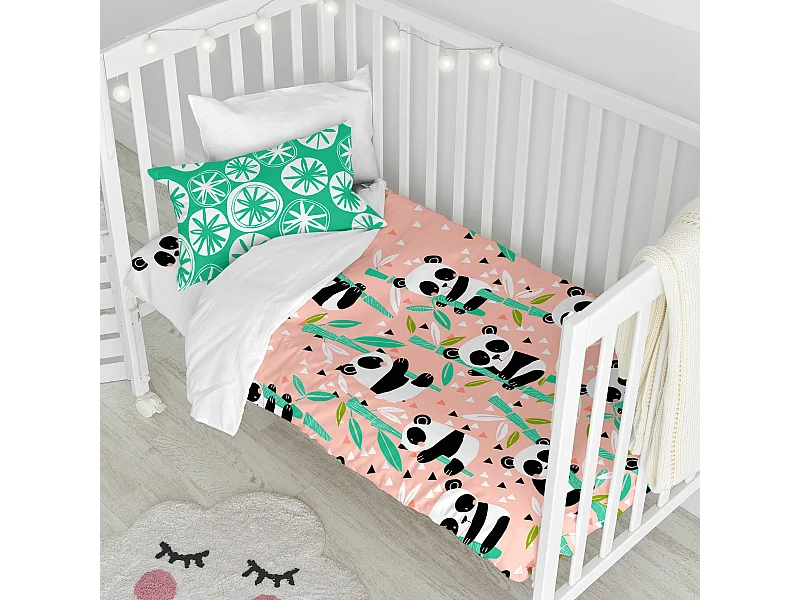 Bettbezug-set Kinderbett 115x145 cm Panda garden