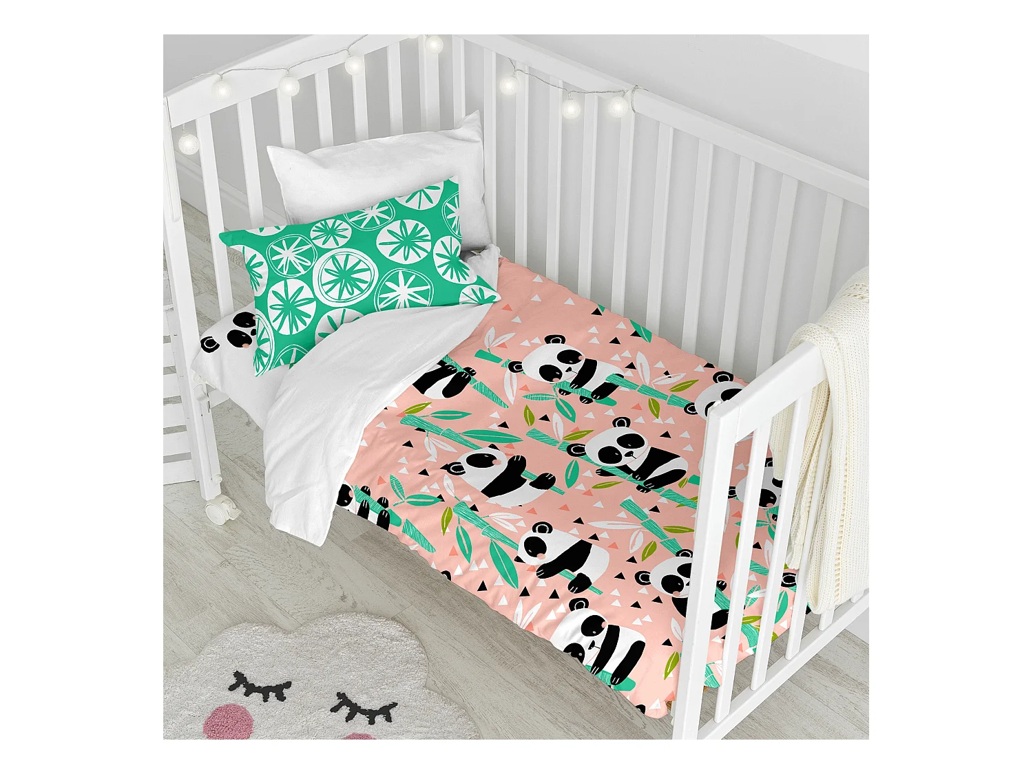 Bettbezug-set Kinderbett 115x145 cm Panda garden